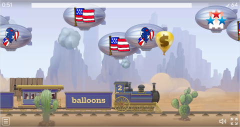 4th of July ESL Vocabulary Balloon Pop Game