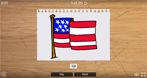 4th of July ESL Interactive Vocabulary Flashcards