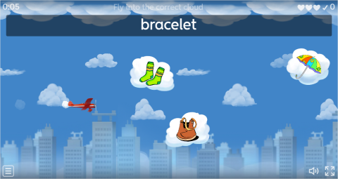 Accessories ESL Vocabulary Airplane Game