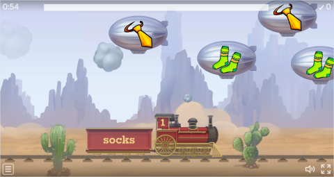 Accessories ESL Vocabulary Balloon Pop Game