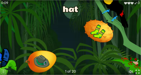 Accessories ESL Vocabulary Flying Fruit Game