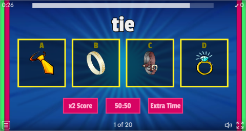 Accessories ESL Interactive Vocabulary Quiz Show