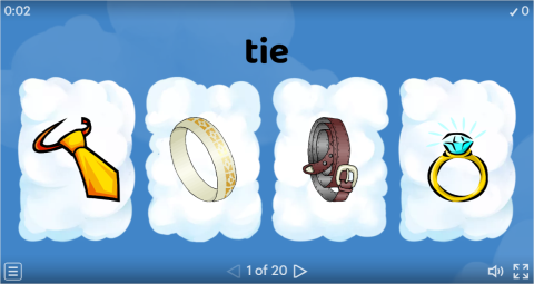 Accessories ESL Interactive Vocabulary Quiz