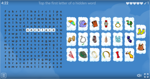 Accessories ESL Interactive Wordsearch Puzzle