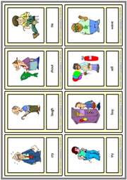 Action Verbs ESL Printable Vocabulary Learning Cards