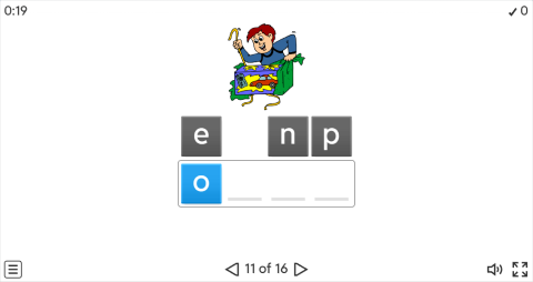 Action Verbs Vocabulary ESL Interactive Anagram