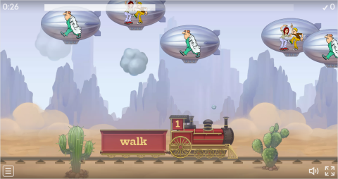 Action Verbs ESL Vocabulary Balloon Pop Game