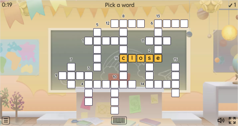 Action Verbs ESL Interactive Crossword Puzzle