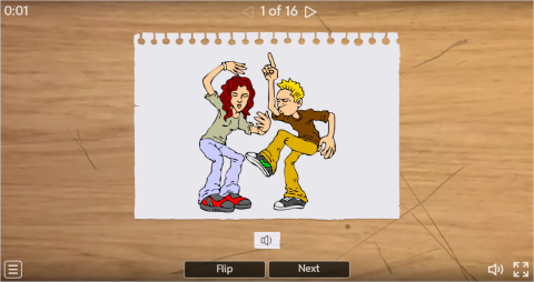 Action Verbs ESL Interactive Vocabulary Flashcards