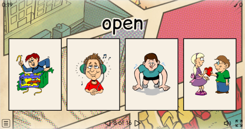 Action Verbs ESL Interactive Vocabulary Quiz