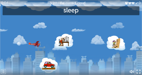 Action Verbs ESL Vocabulary Airplane Game