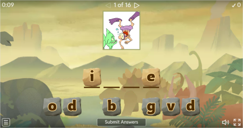 Action Verbs ESL Interactive Spell The Word Worksheet