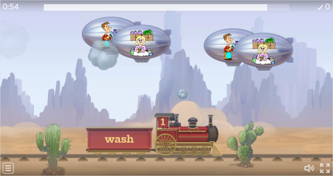 Action Verbs ESL Vocabulary Balloon Pop Game