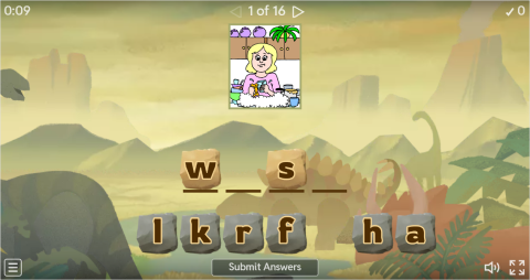 Action Verbs ESL Interactive Spell The Word Worksheet