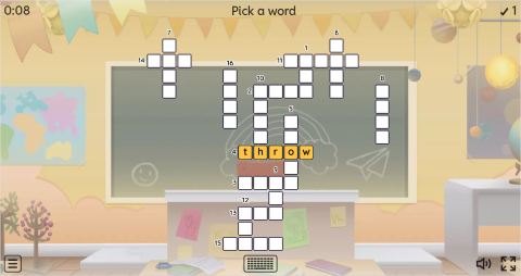 Action Verbs ESL Interactive Crossword Puzzle