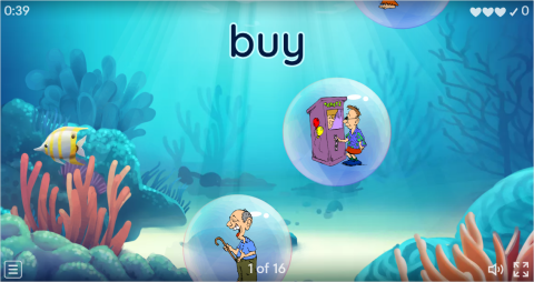 Action Verbs ESL Vocabulary Flying Fruit Game