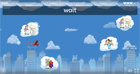 Action Verbs ESL Vocabulary Airplane Game