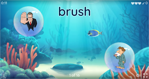 Action Verbs ESL Vocabulary Flying Fruit Game