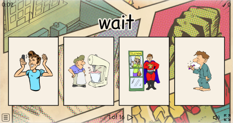 Action Verbs ESL Interactive Vocabulary Quiz