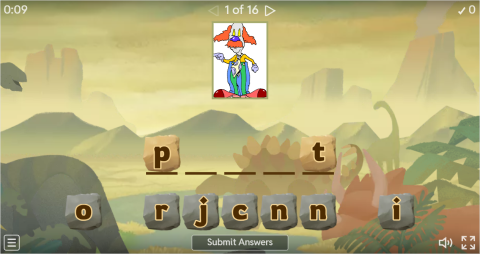 Action Verbs ESL Interactive Spell The Word Worksheet