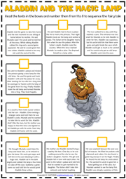 Aladdin and the Magic Lamp ESL Sequencing the Story Worksheet