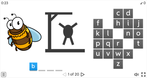 Animal Sounds ESL Interactive Hangman Game