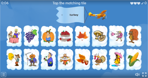 Autumn ESL Interactive Find The Match Worksheet