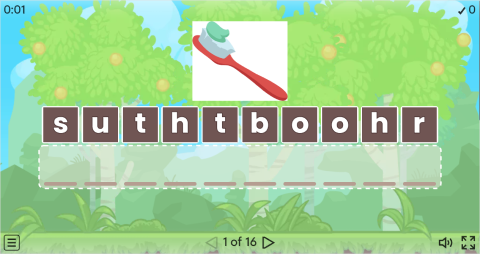 Bathroom Objects Vocabulary ESL Interactive Anagram