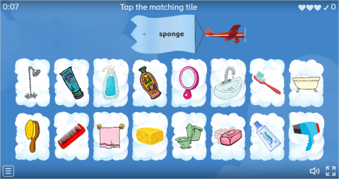 Bathroom Objects Interactive Find The Match Worksheet