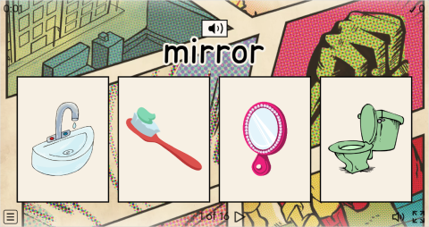 Bathroom Objects ESL Interactive Vocabulary Quiz