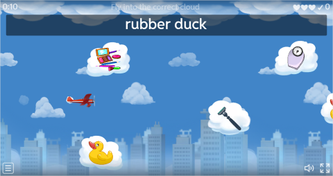 Bathroom Objects ESL Vocabulary Airplane Game