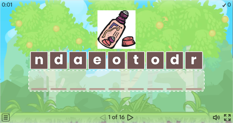 Bathroom Objects Vocabulary ESL Interactive Anagram