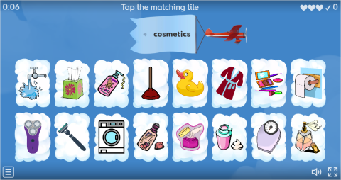 Bathroom Objects Interactive Find The Match Worksheet