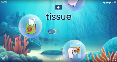 Bathroom Objects ESL Vocabulary Flying Fruit Game