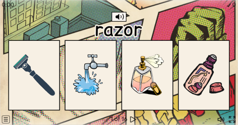 Bathroom Objects ESL Interactive Vocabulary Quiz