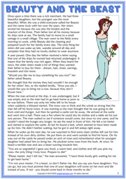 Beauty and the Beast ESL Reading Text Worksheet For Kids