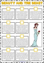 Beauty and the Beast ESL Sequencing the Story Worksheet