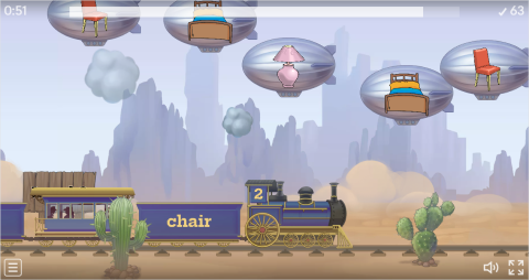 Bedroom Objects ESL Vocabulary Balloon Pop Game