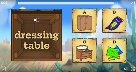 Bedroom Objects Interactive Open The Box Worksheet