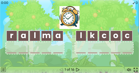 Bedroom Objects Vocabulary ESL Interactive Anagram