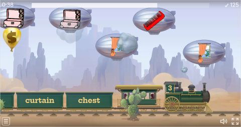 Bedroom Objects ESL Vocabulary Balloon Pop Game