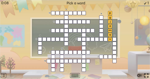 Bedroom Objects ESL Interactive Crossword Puzzle
