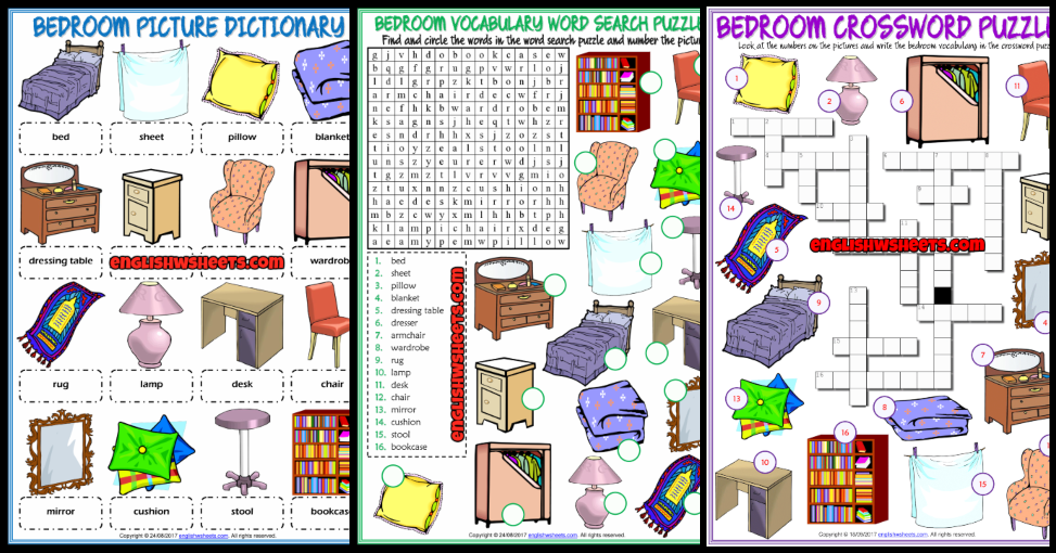 bedroom-objects-esl-vocabulary-worksheets