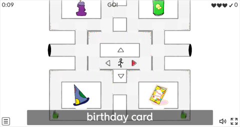 Birthdays ESL Vocabulary Maze Chase Game