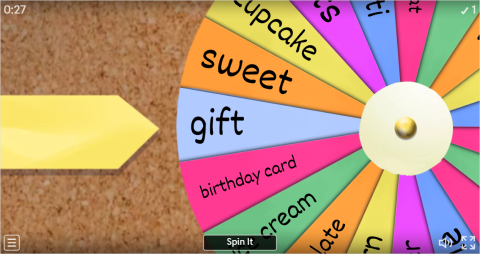 Birthdays ESL Interactive Spin The Wheel Worksheet