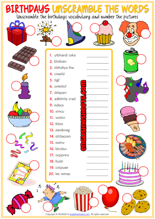 birthdays-esl-printable-unscramble-the-words-worksheet
