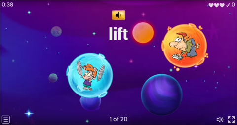 Body Movement Verbs ESL Vocabulary Flying Fruit Game