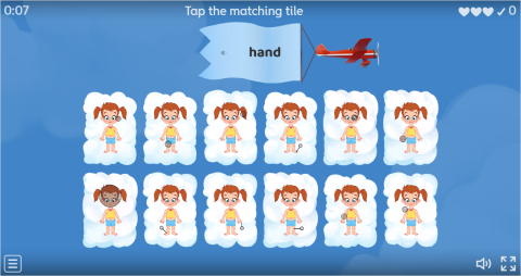 Body Parts ESL Interactive Find The Match Worksheet