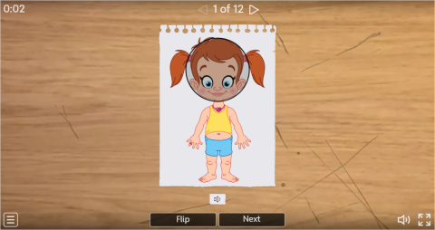 Body Parts ESL Interactive Vocabulary Flashcards