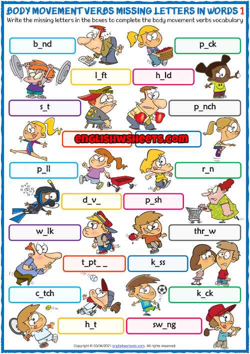 body-movement-verbs-esl-missing-letters-in-words-worksheets